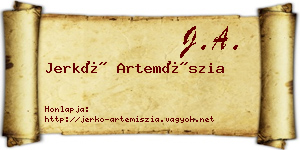 Jerkó Artemíszia névjegykártya